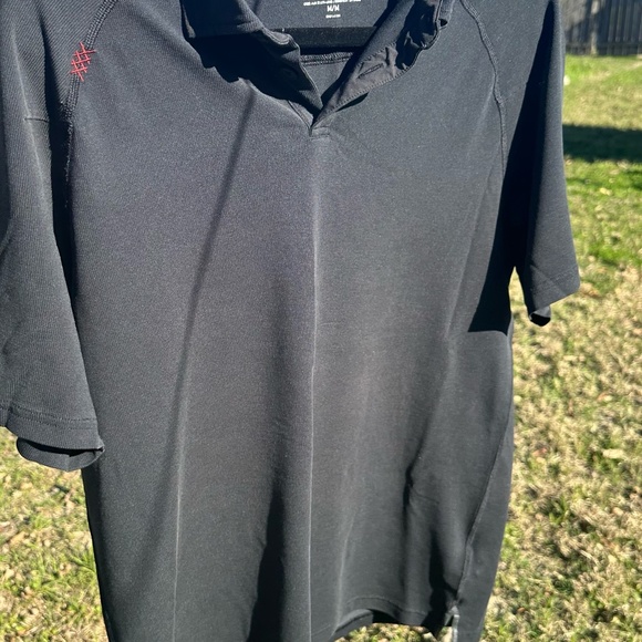 Rhone Delta Pique Polo Short Sleeved Black Size Medium - Picture 3 of 9